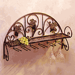 Wall wine glass holder